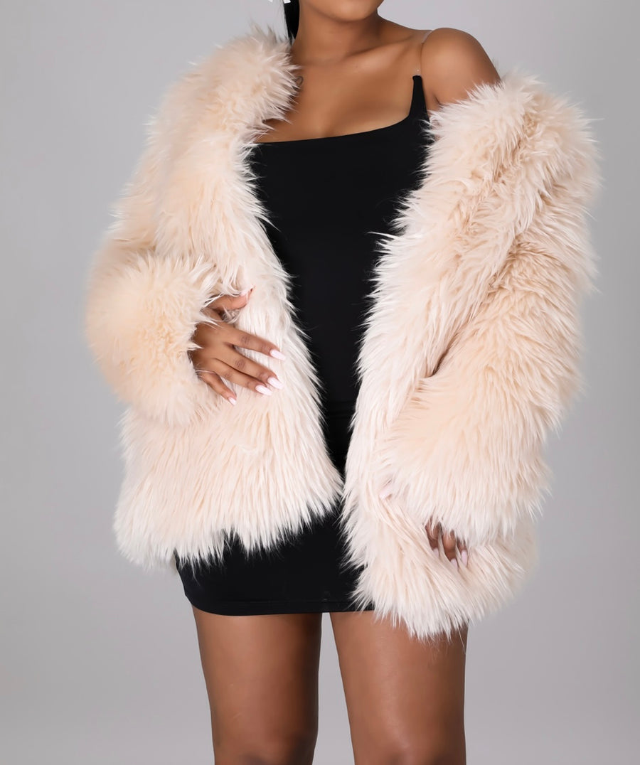Furry beauty women coat