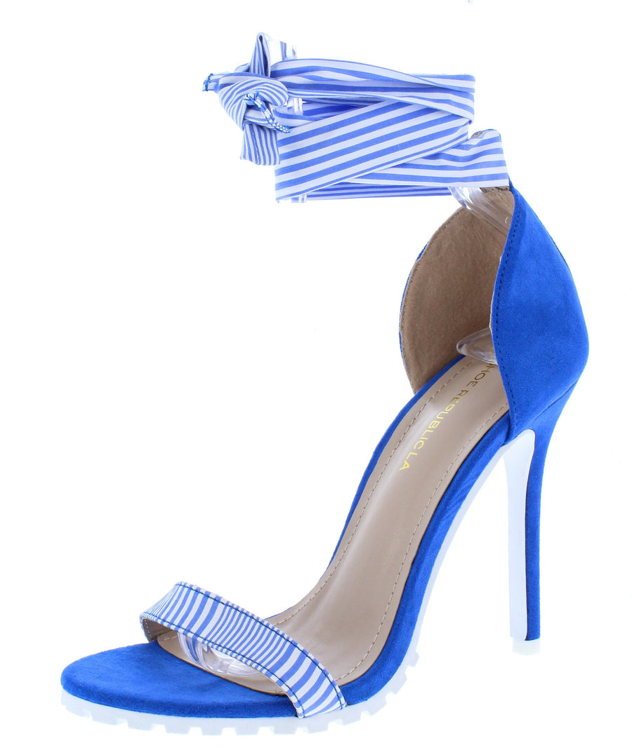 Blue women heels.