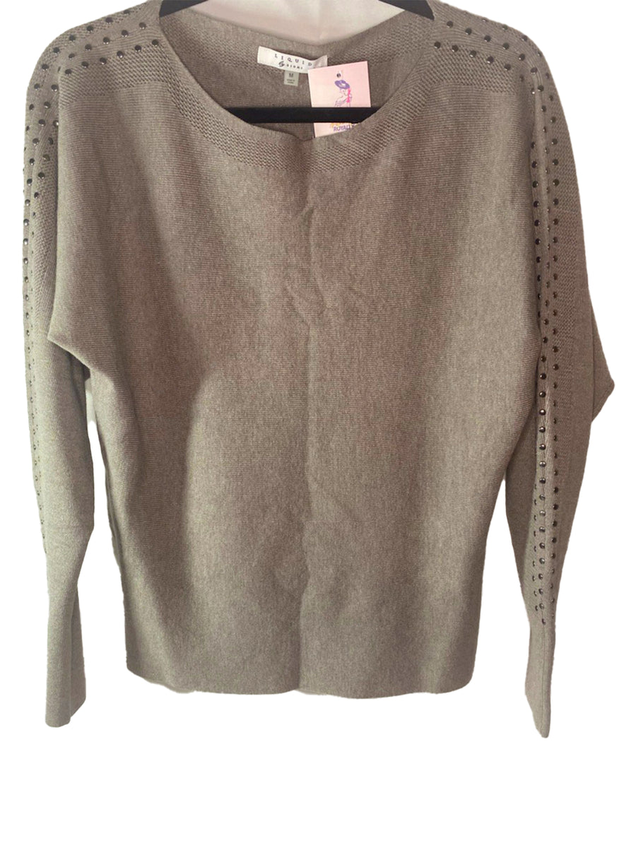Sliver love grey sweater