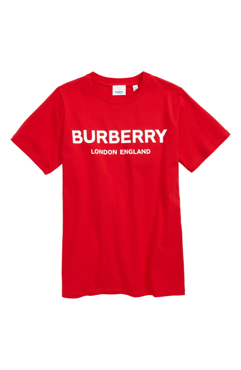 Toddler, little kid Red Burberry London. Pair with a nice jeans to add more cuteness to your little one style.  -100% authentic   -Cotton  fits small can fit a 5-6 years $138.99 30% OFF NOW